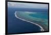 Aerial of Aitutaki lagoon, Rarotonga and the Cook Islands, South Pacific, Pacific-Michael Runkel-Framed Photographic Print