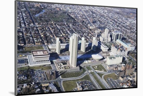 Aerial of Albany Government Complexes-null-Mounted Photographic Print