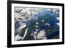 Aerial of Amazon River Basin, Manaus, Brazil-Art Wolfe-Framed Photographic Print