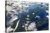 Aerial of Amazon River Basin, Manaus, Brazil-Art Wolfe-Stretched Canvas