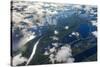 Aerial of Amazon River Basin, Manaus, Brazil-Art Wolfe-Stretched Canvas