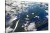 Aerial of Amazon River Basin, Manaus, Brazil-Art Wolfe-Stretched Canvas