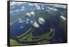 Aerial of Amazon River Basin, Manaus, Brazil-Art Wolfe-Framed Stretched Canvas