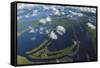 Aerial of Amazon River Basin, Manaus, Brazil-Art Wolfe-Framed Stretched Canvas