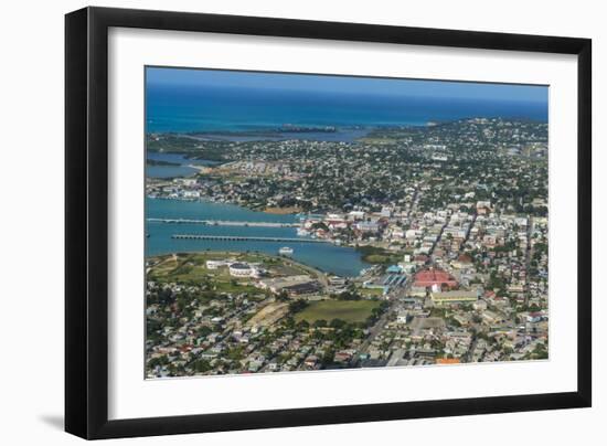 Aerial of Antigua, West Indies, Caribbean, Central America-Michael Runkel-Framed Photographic Print