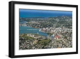 Aerial of Antigua, West Indies, Caribbean, Central America-Michael Runkel-Framed Photographic Print