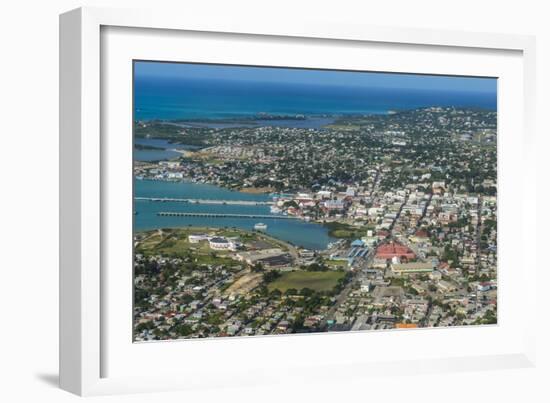 Aerial of Antigua, West Indies, Caribbean, Central America-Michael Runkel-Framed Photographic Print