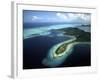 Aerial of Beautiful Bora Bora, Tahiti, French Polynesia-Bill Bachmann-Framed Photographic Print