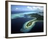 Aerial of Beautiful Bora Bora, Tahiti, French Polynesia-Bill Bachmann-Framed Photographic Print