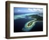 Aerial of Beautiful Bora Bora, Tahiti, French Polynesia-Bill Bachmann-Framed Photographic Print