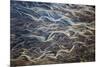 Aerial of braided rivers, Iceland-Art Wolfe-Mounted Photographic Print