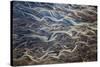 Aerial of braided rivers, Iceland-Art Wolfe-Stretched Canvas