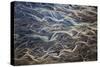 Aerial of braided rivers, Iceland-Art Wolfe-Stretched Canvas