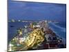 Aerial of Cancun at Night, Mexico-Peter Adams-Mounted Premium Photographic Print