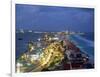 Aerial of Cancun at Night, Mexico-Peter Adams-Framed Photographic Print