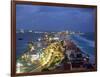 Aerial of Cancun at Night, Mexico-Peter Adams-Framed Photographic Print