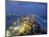 Aerial of Cancun at Night, Mexico-Peter Adams-Mounted Photographic Print