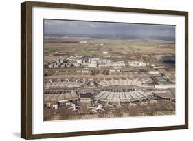 Aerial of Charles De Gaulle Airport, Paris, France, Europe-Julian Elliott-Framed Photographic Print