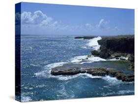 Aerial of Coastline, Barbados, West Indies, Caribbean, Central America-Harding Robert-Stretched Canvas