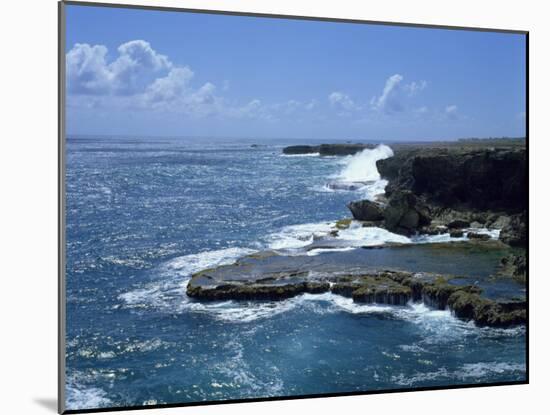 Aerial of Coastline, Barbados, West Indies, Caribbean, Central America-Harding Robert-Mounted Photographic Print