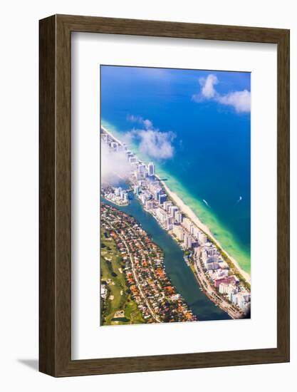 Aerial of Coastline Miami-Jorg Hackemann-Framed Photographic Print