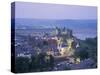 Aerial of Conway and Castle, UNESCO World Heritage Site, Gwynedd, North Wales, United Kingdom-Rainford Roy-Stretched Canvas