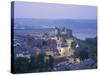 Aerial of Conway and Castle, UNESCO World Heritage Site, Gwynedd, North Wales, United Kingdom-Rainford Roy-Stretched Canvas