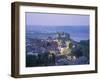 Aerial of Conway and Castle, UNESCO World Heritage Site, Gwynedd, North Wales, United Kingdom-Rainford Roy-Framed Photographic Print