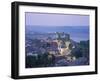 Aerial of Conway and Castle, UNESCO World Heritage Site, Gwynedd, North Wales, United Kingdom-Rainford Roy-Framed Photographic Print