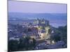 Aerial of Conway and Castle, UNESCO World Heritage Site, Gwynedd, North Wales, United Kingdom-Rainford Roy-Mounted Photographic Print