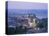 Aerial of Conway and Castle, UNESCO World Heritage Site, Gwynedd, North Wales, United Kingdom-Rainford Roy-Stretched Canvas