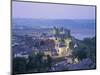 Aerial of Conway and Castle, UNESCO World Heritage Site, Gwynedd, North Wales, United Kingdom-Rainford Roy-Mounted Photographic Print