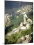 Aerial of Corcovado Christ Statue and Rio de Janeiro, Brazil-Bill Bachmann-Mounted Premium Photographic Print