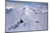 Aerial of deep snow in the Coast Mountains, near Squamish and Whistler, British Columbia, Canada-Kristin Piljay-Mounted Photographic Print