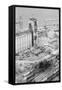 Aerial of Exploded Grain Elevator-null-Framed Stretched Canvas