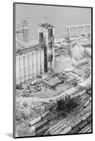 Aerial of Exploded Grain Elevator-null-Mounted Photographic Print