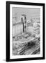 Aerial of Exploded Grain Elevator-null-Framed Photographic Print