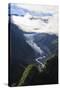 Aerial of Fox Glacier, Westland Tai Poutini National Park, South Island, New Zealand, Pacific-Michael Runkel-Stretched Canvas