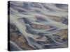 Aerial of Holsa River Delta Fingers, Reykjavik, Iceland-Josh Anon-Stretched Canvas