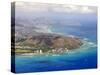 Aerial of Honolulu and Diamond Head, Oahu, Hawaii-Michael DeFreitas-Stretched Canvas