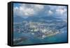 Aerial of Honolulu, Oahu, Hawaii, United States of America, Pacific-Michael-Framed Stretched Canvas