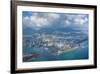 Aerial of Honolulu, Oahu, Hawaii, United States of America, Pacific-Michael-Framed Photographic Print