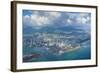 Aerial of Honolulu, Oahu, Hawaii, United States of America, Pacific-Michael-Framed Photographic Print