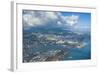 Aerial of Honolulu, Oahu, Hawaii, United States of America, Pacific-Michael-Framed Photographic Print