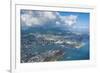 Aerial of Honolulu, Oahu, Hawaii, United States of America, Pacific-Michael-Framed Photographic Print