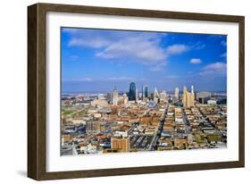 Aerial of Kansas City skyline, MO-null-Framed Photographic Print