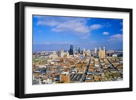 Aerial of Kansas City skyline, MO-null-Framed Photographic Print