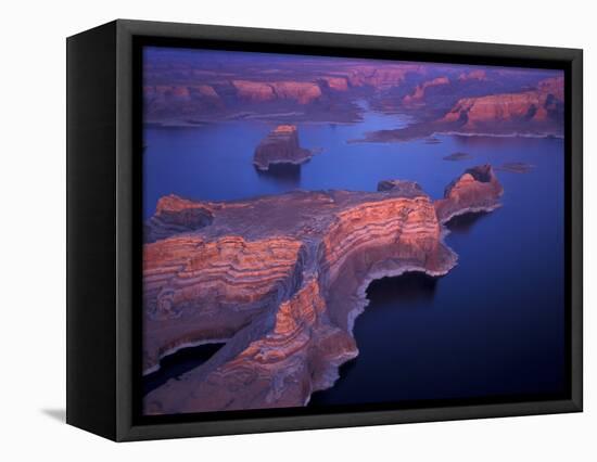 Aerial of Lake Powell, Glen Canyon NRA, Utah, USA-Art Wolfe-Framed Stretched Canvas