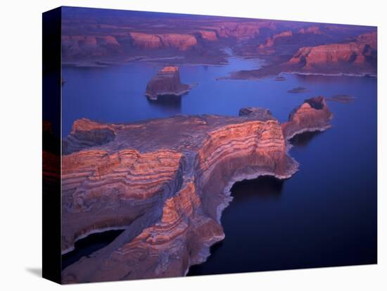 Aerial of Lake Powell, Glen Canyon NRA, Utah, USA-Art Wolfe-Stretched Canvas
