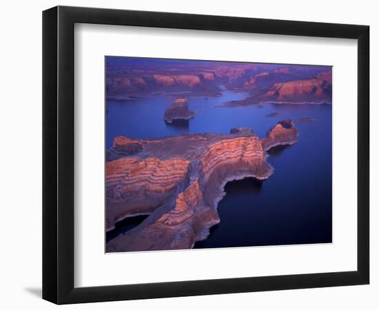 Aerial of Lake Powell, Glen Canyon NRA, Utah, USA-Art Wolfe-Framed Photographic Print